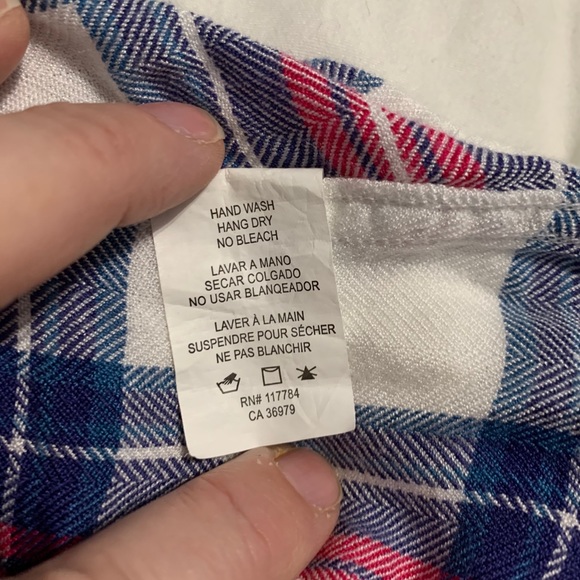 Rails Hunter white, blue & red plaid button-down - Picture 7 of 8